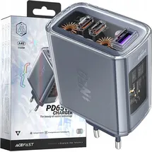 ACEFAST Gan 65W 3 Ports 1xUSB, 2xUSB C) Grau