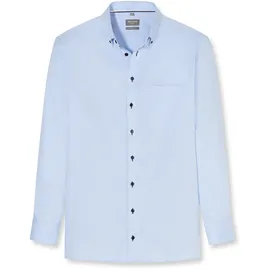 Olymp Luxor, comfort fit, Button-down", Herren, Gr. 41, Normaler Arm, hellblau, 100% Baumwolle, Hemden,