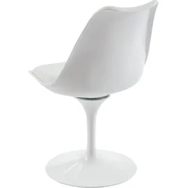 vente-unique Stuhl Polypropylen & Metall Weiß 2er Set