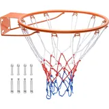 Vevor Basketballkorb Hangring Basketballring 483 mm, Basketball Basketballring Netz 577 x 483 x 110 mm Qualität-und Sicherheits Indoor & Outdoor, ... - Orange