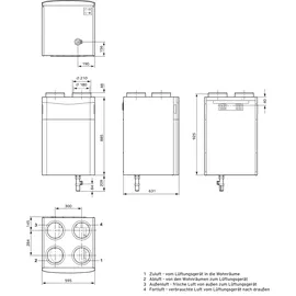Vaillant recoVAIR VAR 360/4 Wohnungslüftungsgerät mit Wärmerückgewinnung