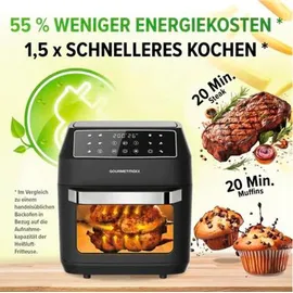 GOURMETmaxx Heißluftfritteuse 12 L schwarz