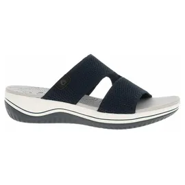 Jana Coshy Original – Die Hallux-freundliche Pantolette 8-27270-43 blau H-Weite