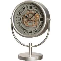 Tischuhr CASABLANCA BY GILDE "Standuhr "Pelli"", silber (silberfarben), Tischuhren