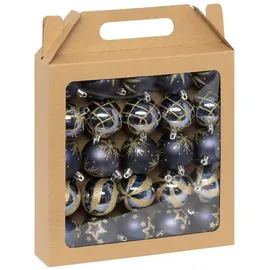 Atmosphera Weihnachtskugeln Mit Glitzer-muster, Ø 6 Cm