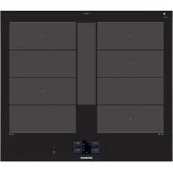 Siemens EX675JYW1E, iQ700, Induktionskochfeld, 60 cm, Schwarz, Mit Rahmen aufliegend