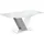 altdecor Esstisch Weiß Hochglanz, Grau, Rechteckig,Rechteckig, Bodenplatte, 80x75x120 cm, Esszimmer, Tische, Esstische