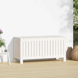 furnicato Gartentruhe 108 x 42,5 x 54 cm Weiß