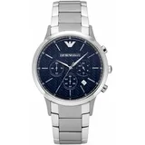 Giorgio Armani Renato Silber/Blau Edelstahl 44 mm AR2486