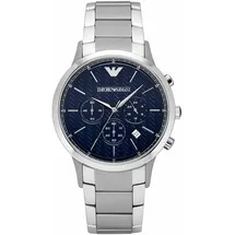 Giorgio Armani Renato Silber/Blau Edelstahl 44 mm AR2486