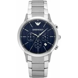 Giorgio Armani Renato Silber/Blau Edelstahl 44 mm AR2486