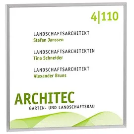 Signsystems® Türschild New Age Metall silber 12,0 x 12,0 cm, 1 St.