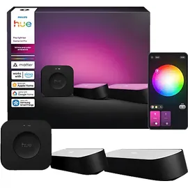Philips Hue Starter Kit: Bridge Pro and 2 Play Lightbars, White Color Ambiance, Tischleuchte