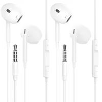 Sftoep 2 Pack In-Ear Kopfhörer mit Kabel, mit Mikrofon und Lautstärkeregler, Noise Cancelling Kopfhoerer, Hi-Fi-Stereo-Ohrhörer.