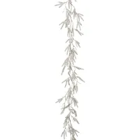 Creativ green Winterliche Kunstpflanze 180 cm silber