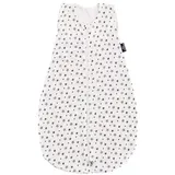 Träumeland S0300302 Sommerschlafsack LIEBMICH aus Tencel, Design weiß mit grauen Sternen, Größe 60 cm, mehrfarbig