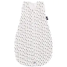 Träumeland S0300302 Sommerschlafsack LIEBMICH aus Tencel, Design weiß mit grauen Sternen, Größe 60 cm, mehrfarbig