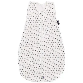 Träumeland S0300302 Sommerschlafsack LIEBMICH aus Tencel, Design weiß mit grauen Sternen, Größe 60 cm, mehrfarbig