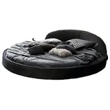 Xlmoebel Rundbett Italy Patent 4062292219511 – Schutz für geistiges Eigentum (Rund Bett), Hergestellt in Europa schwarz