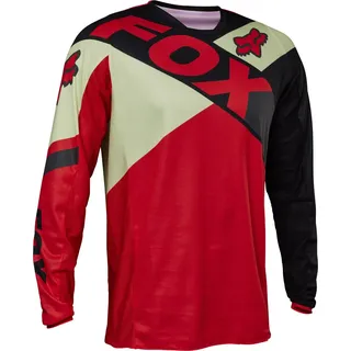 FOX 180 Xpozr Motocross Jersey, schwarz-rot, Größe S für Männer