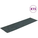 vidaXL Selbstklebende Treppenmatten 15 Stk. Rechteckig 76x20 cm Grün