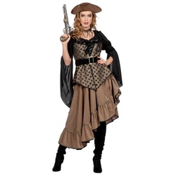 Metamorph Kostüm Edelpiratin Kostüm, Detailreich und hochwertig verarbeitetes Piratenkostüm für die Freib braun 36