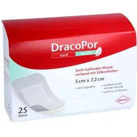 dr. ausbüttel gmbh & co. kg Dracopor sensitiv 5x7,2 cm steril m.Silikonkleber