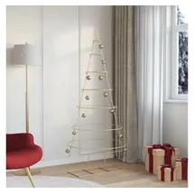 vidaXL Metall Weihnachtsbaum Gold 180 cm