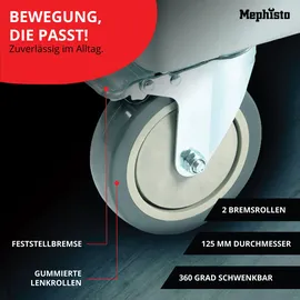Mephisto Werkzeugwagen Stahl grau 9 Schubladen unbestückt
