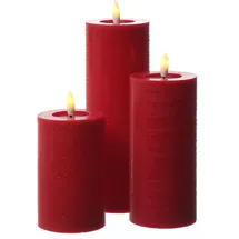 441 LED Kerzenset LINA 3 St. rot