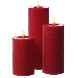 441 LED Kerzenset LINA 3 St. rot