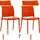 CLP Gartenstuhl Meton 42 x 42 x 81 cm orange 2 St.