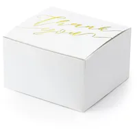 Partydeco Geschenkbox 6 x 3,5 x 5,5 cm 10 St. Weiß/Gold