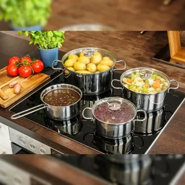 Kopf Merkur Topf-Set 4-tlg. 3 x Fleischtopf + Stielkasserolle