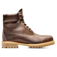 Timberland für Herren. TB1270972141 6 Inch Premium wasserdichte Lederstiefel mit Schnürverschluss dunkelbraun (46 W), Wohnung, Schnürsenkel,