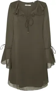 Pepe Jeans für Damen. PL953617 Respekt Kleid grün (M), Lässig, Polyester, Langarm