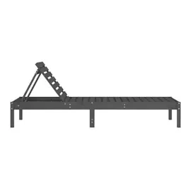 vidaXL Sonnenliegen 2 Stk. Grau 199,5x60x74 cm Massivholz Kiefer