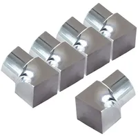 Dalsys Inneneck Fliesenschiene Viertelkreis 5x 10mm, Edelstahl Poliert