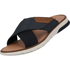 Rieker Pantoletten 25283, Männer Slipper,Backless,Mules,Gartenschuhe,Sommerschuhe,sommerclogs,Sandalen,Freizeitschuhe,blau (14),41 EU / 7.5 UK