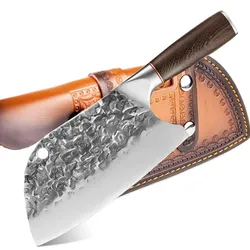 Muxel Metzgermesser, Hackbeil oder Universalmesser Dieses serbische Kochmesser  liegt gut in der Hand, ist Rasiermesserscharf ist Outdoor Messer als auch