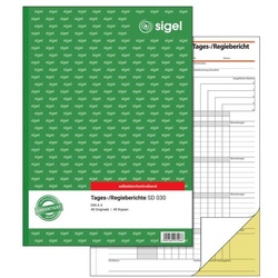 Sigel Formularbuch »Tages-/Regiebericht« SD030 gelb, 21x29.7 cm