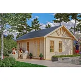SKANHOLZ Gartenhaus Bern 2 5 x 5,6 m Beige
