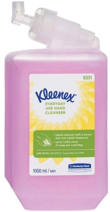 Diversey KLEENEX normale Waschlotion rosa, parfümiert, 1 l Patrone 1 Karton = 6 Patronen a 1 l
