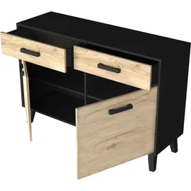 Hometrend Sideboard »ARTONA«, Breite ca. 125 cm, schwarz