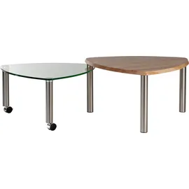 vierhaus Vierhaus, 4316-WEI, Massivholz/Glas/Metall, ausdrehbar, Ablage, 80 x 80 x 39 + B/H/T ca. 80,00x45,00x80,00