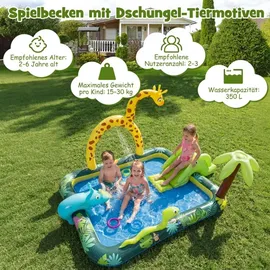 Fantask Dschungeltiere Planschbecken 208 x 178 x 138 cm