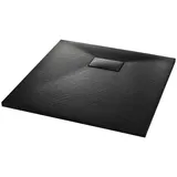 vidaXL Duschwanne SMC Schwarz 80×80 cm