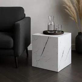 [en.casa] Ellelu Weiß MDF 45 x 40 x 40 cm