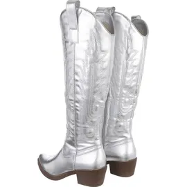 Ital-Design Cowboyboots Damen Silber 36