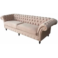 JVmoebel Chesterfield-Sofa, Couch Chesterfield Sofa Wohnzimmer Beige Klassisch Design Sofas beige